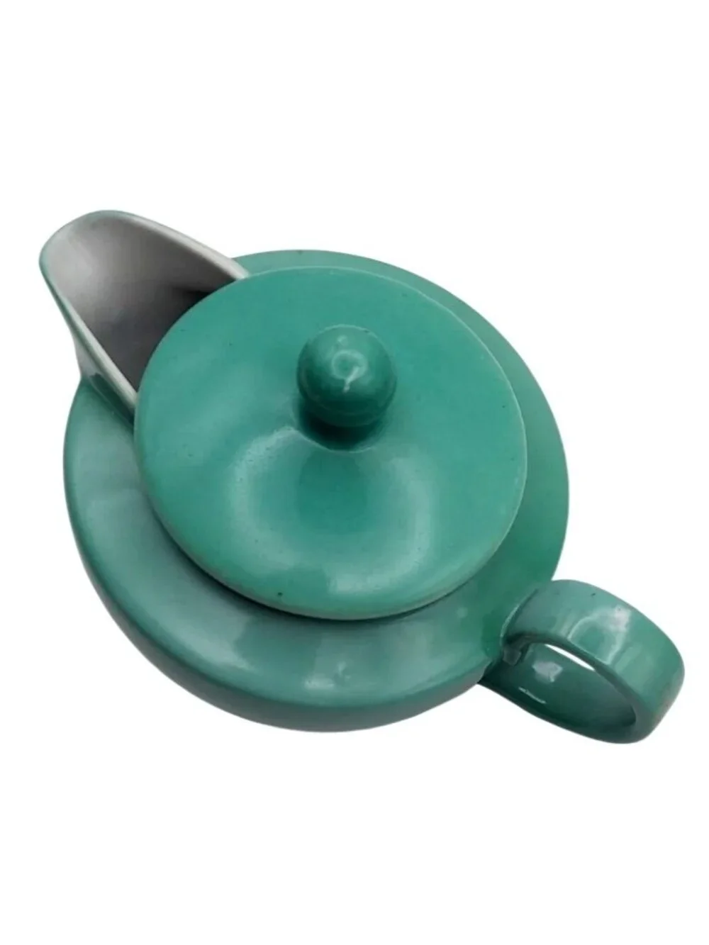Shafford China Porcelain Creamer Hand Painted Green W/ Lid Japan Vintage MCM